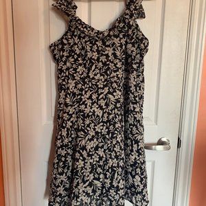 🍒3 For $35🍒 Off Shoulder Black Floral Dress